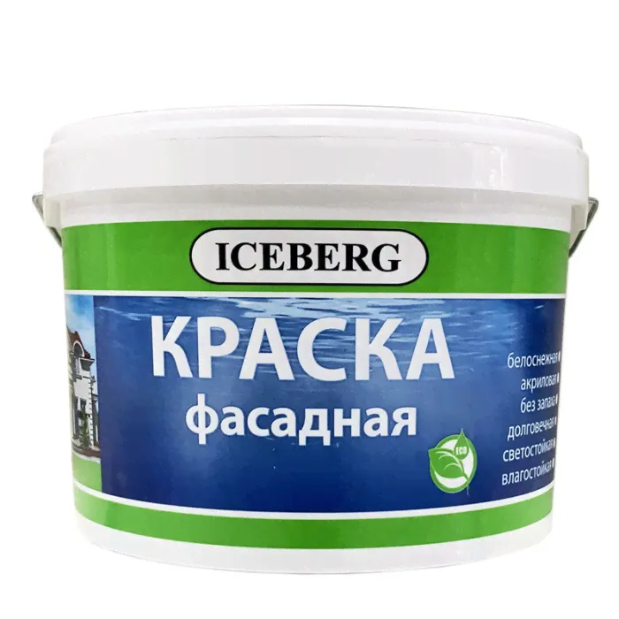 Краска Айсберг фасадная белоснежная 14кг